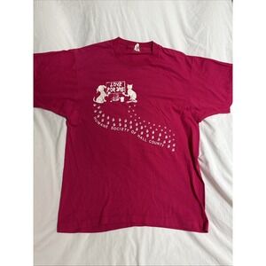 VTG 1987 Screen Stars T Shirt Large Humane Society  Single Stitch USA 19x24